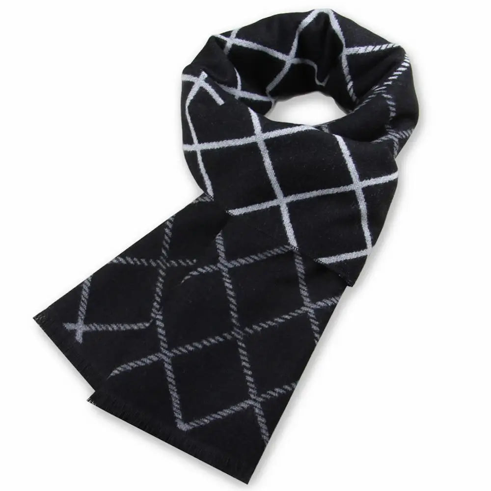 Luxus Marke männer Winter Plaid Schal warme frauen Kaschmir schals Schals Casual Quaste Schals Mann Business schal pashmina