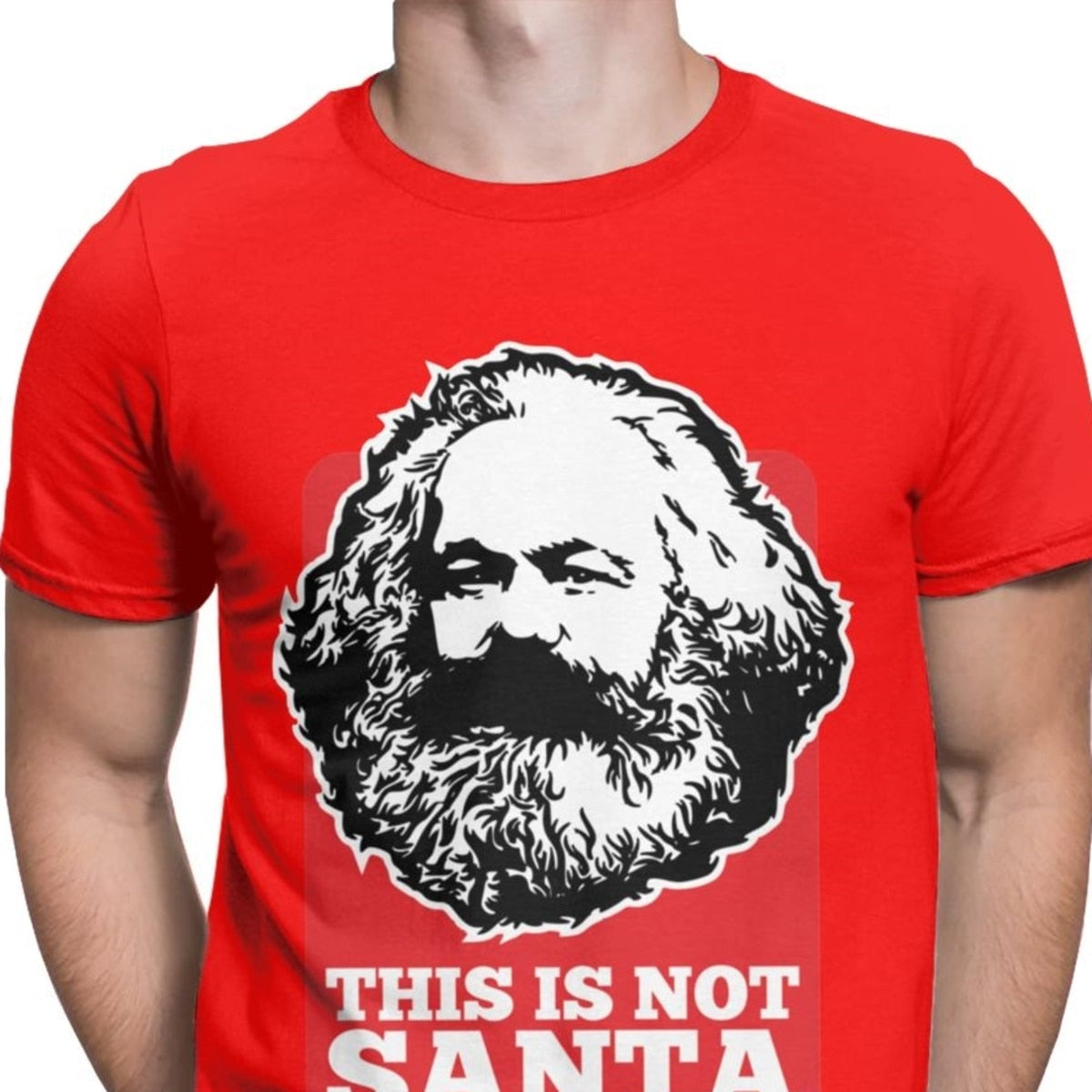 Novelty This Is Not Santa This Is Karl T Shirts for Men T Shirts Harajuku  Communism Marxism Socialism Christmas