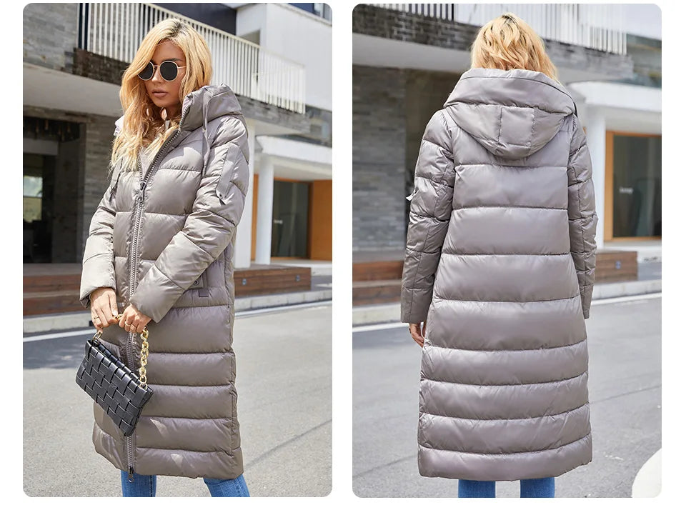 GASMAN Neue 2022 unten jacke weibliche Mode lange Designer frauen winter parka Marke Kontras warme outwear frauen mantel 21792