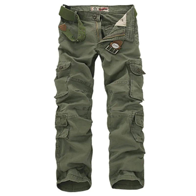 Fashion Military Cargo Pants Men Loose Baggy Tactical Trousers Oustdoor Casual Cotton Cargo Pants Men Multi Pockets Big size