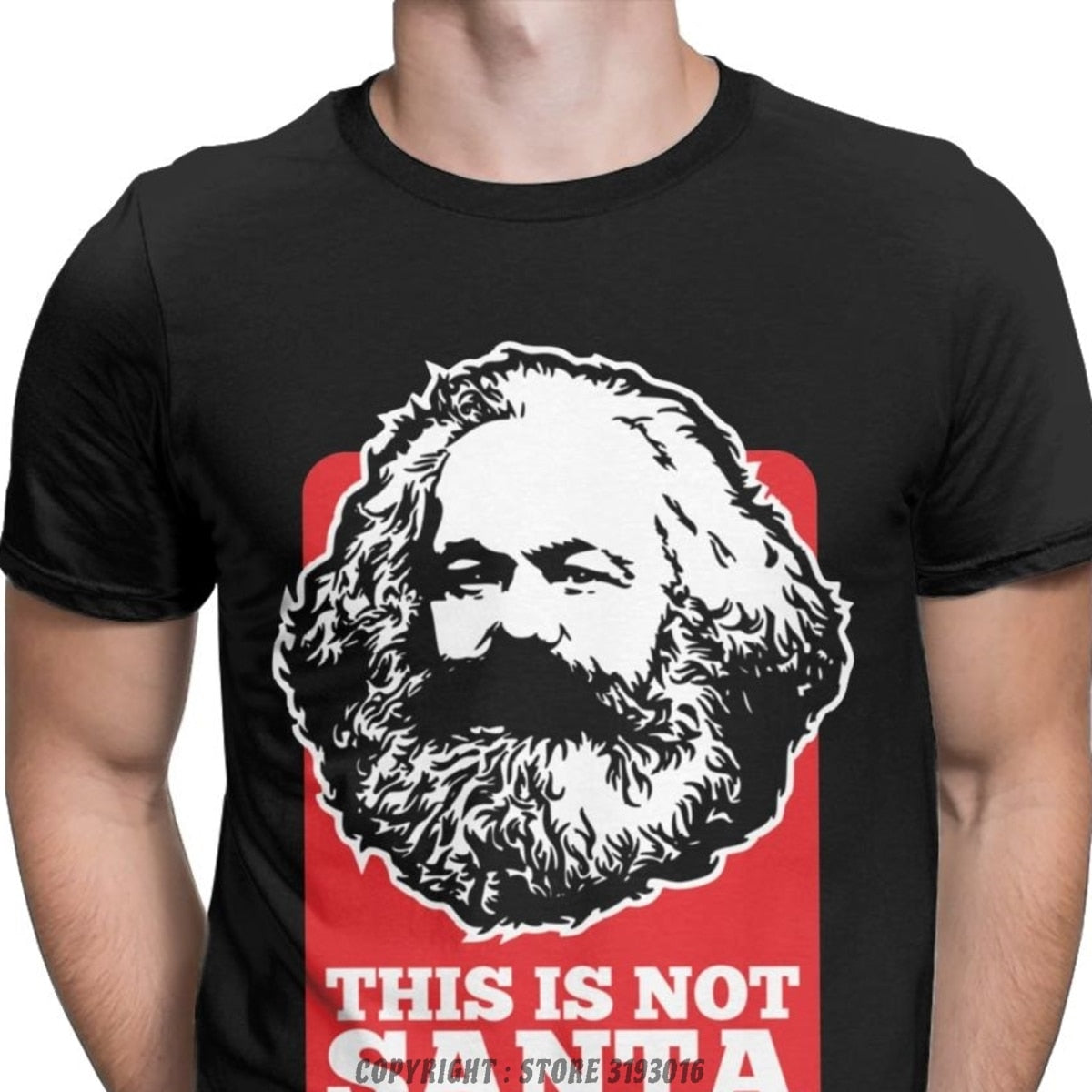 Novelty This Is Not Santa This Is Karl T Shirts for Men T Shirts Harajuku  Communism Marxism Socialism Christmas