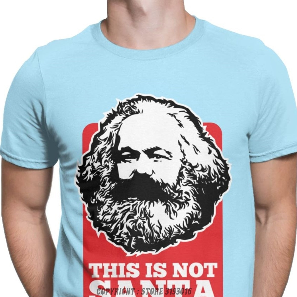 Novelty This Is Not Santa This Is Karl T Shirts for Men T Shirts Harajuku  Communism Marxism Socialism Christmas