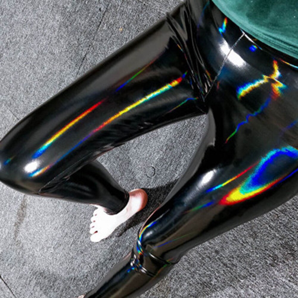 Hot Women PU Leather Leggings Black Leather Pencil Pants Women High Waist Sexy Skinny Thin Leather Trousers Stretchy Leggings