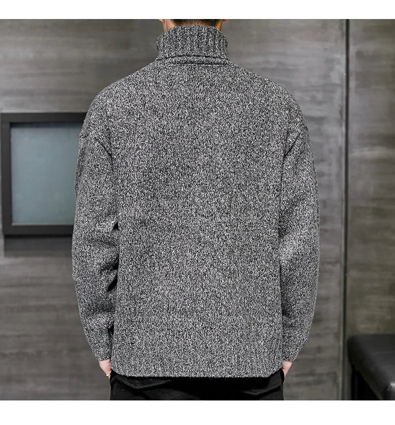 Rollkragen Männer Pullover Herren Stricken Pullover Pullover Männlichen Gestrickte Bodenbildung Shirt Herren Jumper Winter Kleidung für Mann Schildkröte Hals