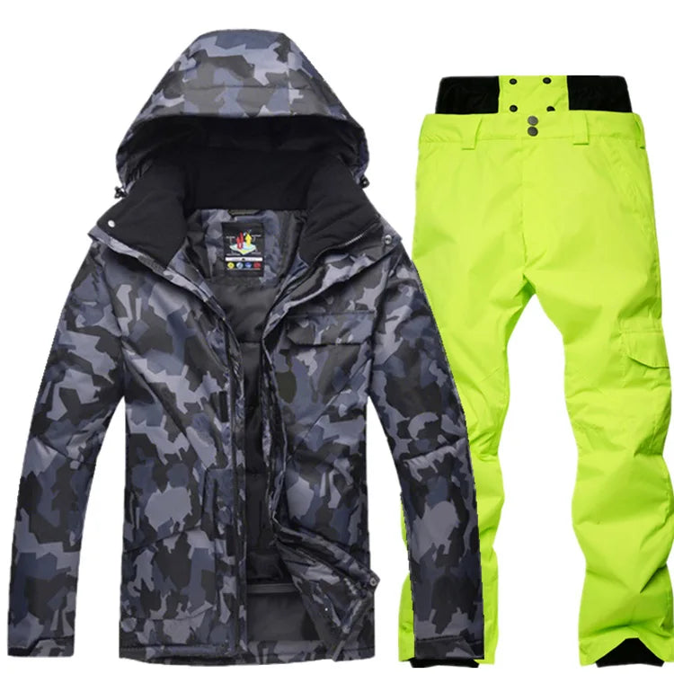 Neue Herren Camouflage Ski Anzug Wasserdicht Atmungsaktiv Snowboard Jacke Winter Schnee Hosen Anzüge Männlichen Skifahren und Snowboarden Sets