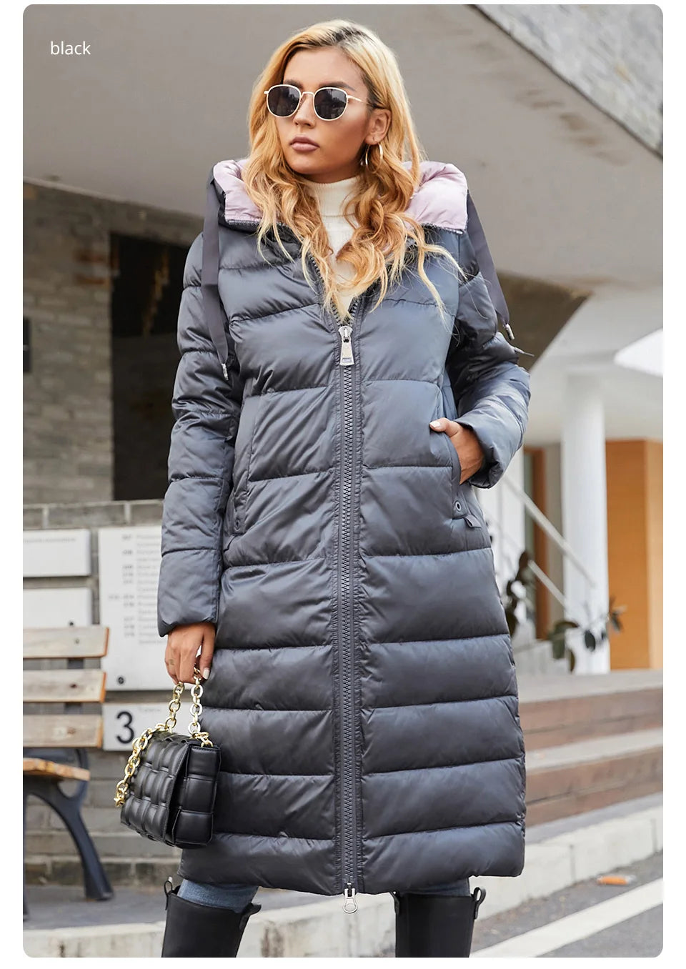 GASMAN Neue 2022 unten jacke weibliche Mode lange Designer frauen winter parka Marke Kontras warme outwear frauen mantel 21792