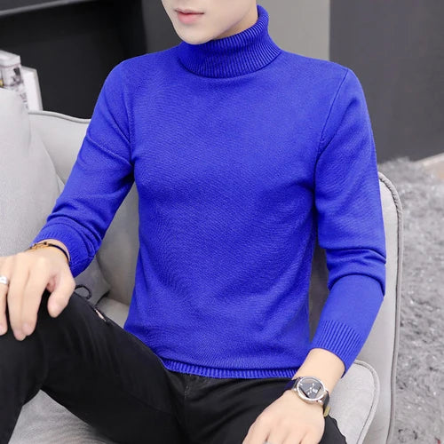 Männer Rollkragen Pullover Fashion Slim Fit Pullover Mens Solide Strick Rollkragen Pullover Lässige Warm Pullover Pullover Männer