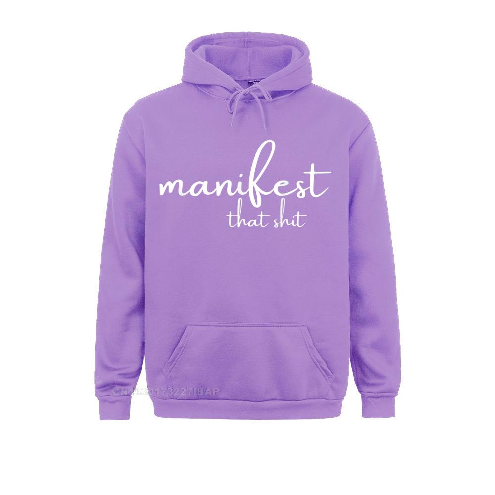 Manifest Shirt Funny Yoga Tee Meditation Gift Shirt T-Shirt Coupons Male Sweatshirts Long Sleeve Hoodies High Street Hoods