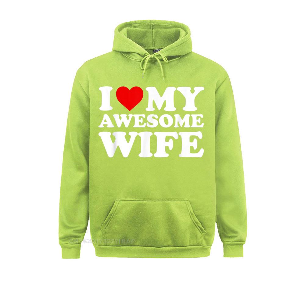 Mens I Love My Awesome Wife Hoodie With Heart Hoodie Hoodies Summer Rife Tight Long Sleeve Men&#39;s Sweatshirts Unique Sportswears