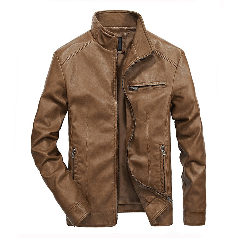 Good Quality Brand Motorcycle Leather Jackets Men 2021 Warm Patchwork Military Jacket Baseball Collar Pilot Leather Jacket Coats