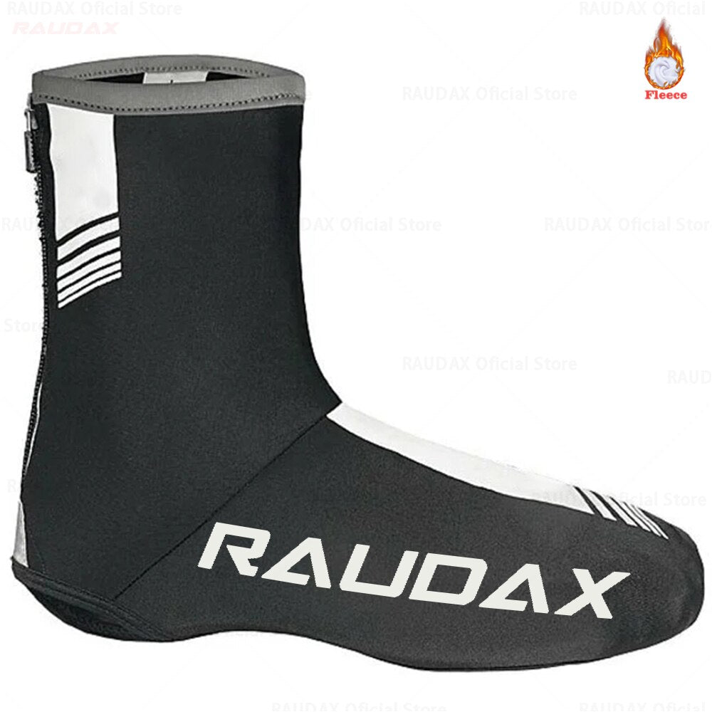 2023 Raudax Winter Fleece Zip Cycling Shoe Cover Sport Man MTB Bike Shoes Cover Bicycle Overshoes Cubre Ciclismo Men Shoe Cover
