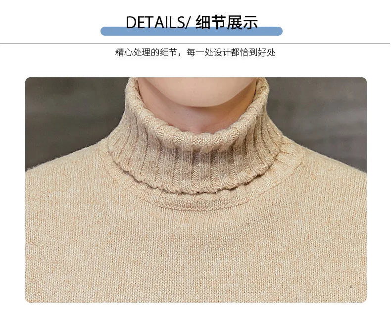 Rollkragen Männer Pullover Herren Stricken Pullover Pullover Männlichen Gestrickte Bodenbildung Shirt Herren Jumper Winter Kleidung für Mann Schildkröte Hals