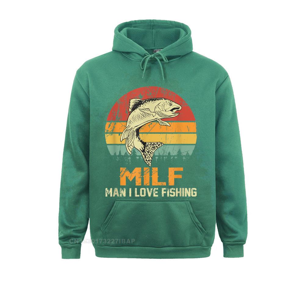 Milf Man I Love Fishing Funny Fish Vintage Outfit Hoodie Novelty Personalized Hoodies Funky Sportswears Men Sweatshirts