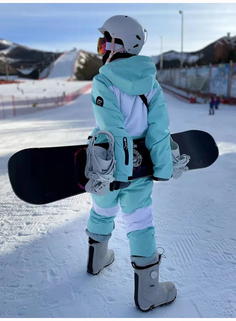 Neue Mode Eine-Stück Ski Anzug Männer Frauen Winter Winddicht Wasserdicht Skifahren Overall Snowboarden Anzüge Weibliche Schnee Kostüme