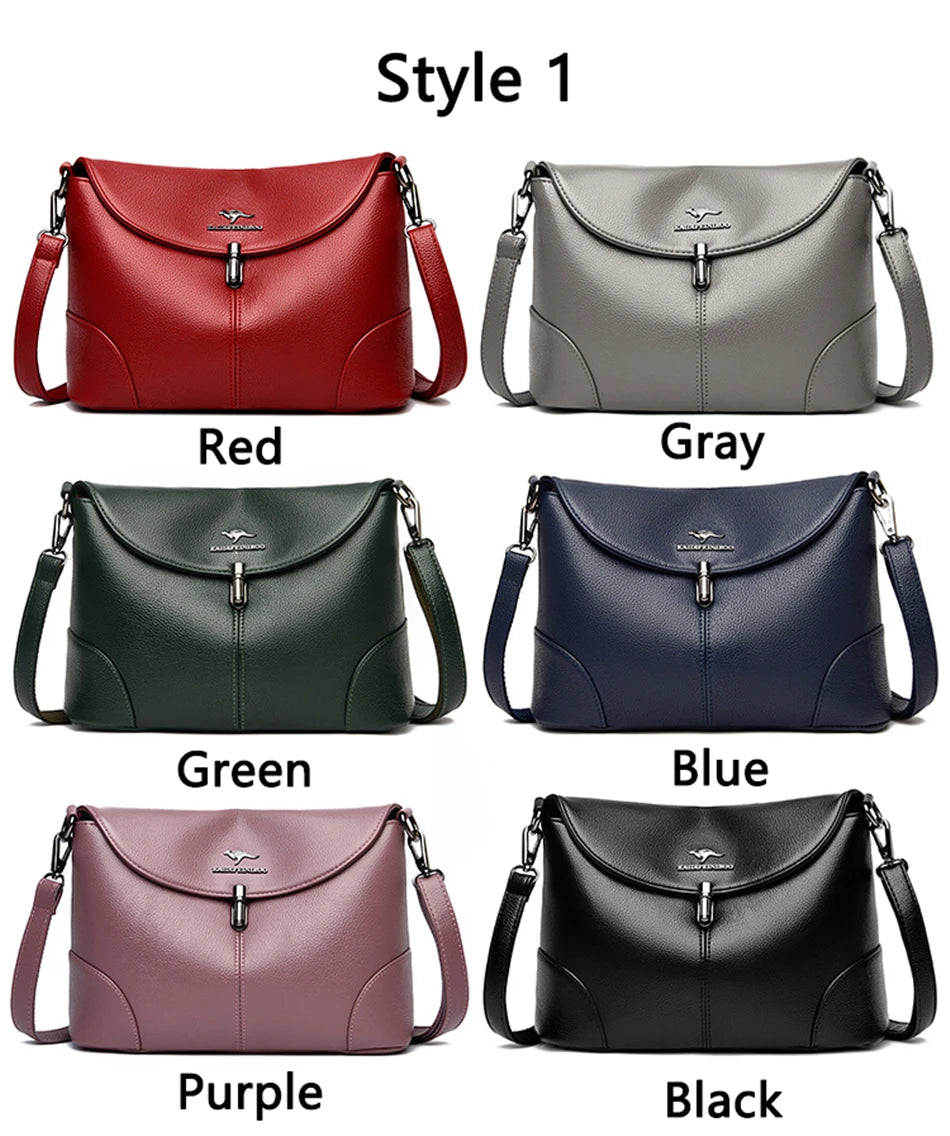 Leder Lässige Umhängetaschen für Frauen 2024 Damen Luxus Designer Handtasche Hohe Qualität Schulter Tasche Sac Cross Body Tasche Frau