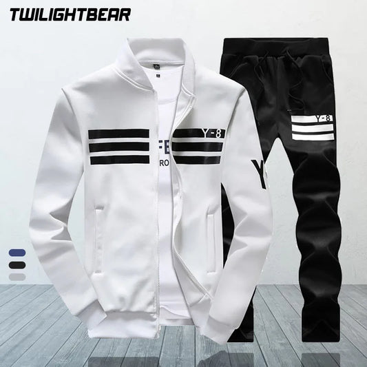 8XL 9XL Men's Trucksuits Male Oversized Casual Set Baseball Sweat Suit Men Clothing Sportwear Plus Size Jogging Suit AFTZ02