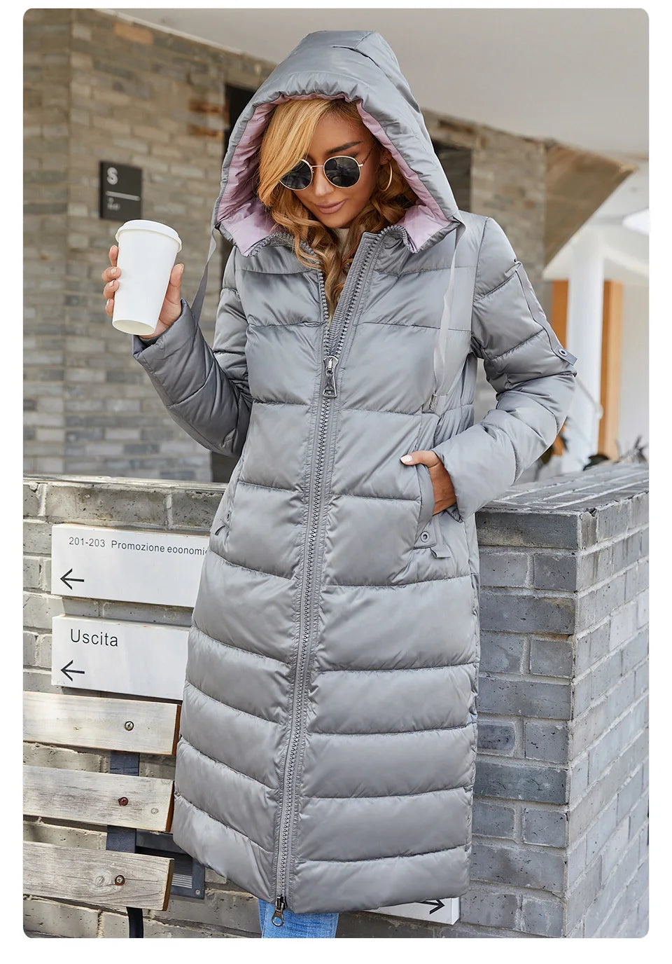 GASMAN Neue 2022 unten jacke weibliche Mode lange Designer frauen winter parka Marke Kontras warme outwear frauen mantel 21792