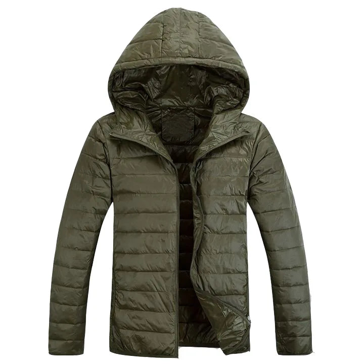 Männlicher Daunen mantel hoher Qualität Komfort lässig Mode atmungsaktiv einfarbig halten warm weiße Ente Herren Daunen jacke plus Größe M-5XL