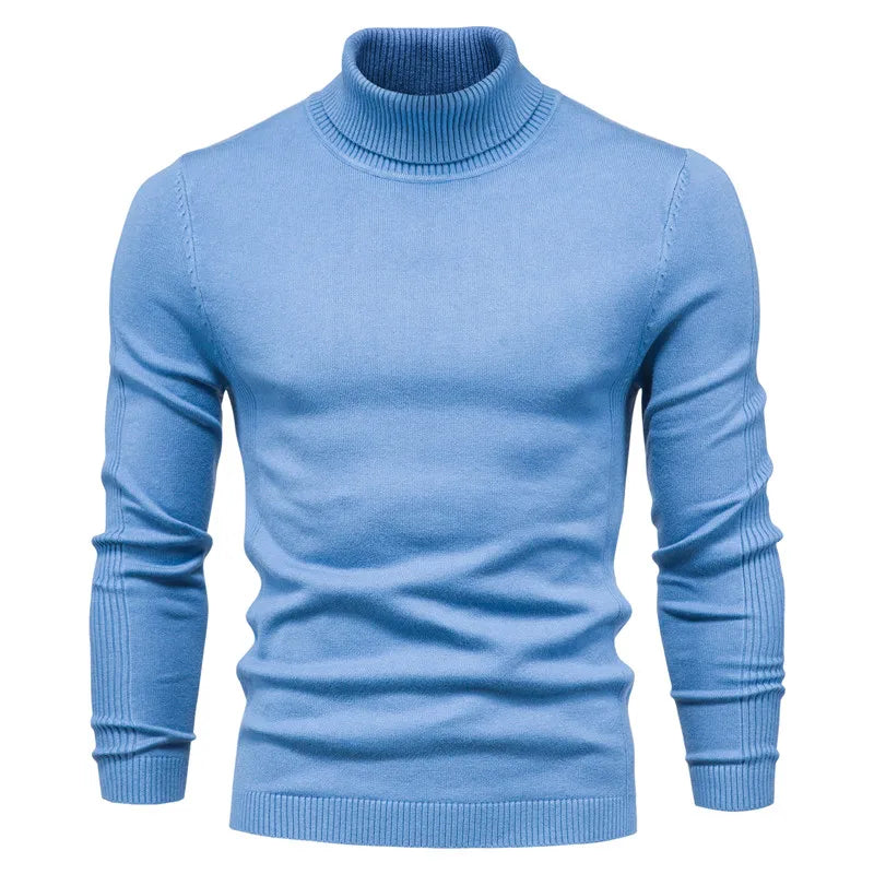 Neue Qualität Winter Herren-Pullover Casual Rollkragen Dicken Pullover Einfarbig Warme Slim Fit Rollkragen Pullover Pullover Männer