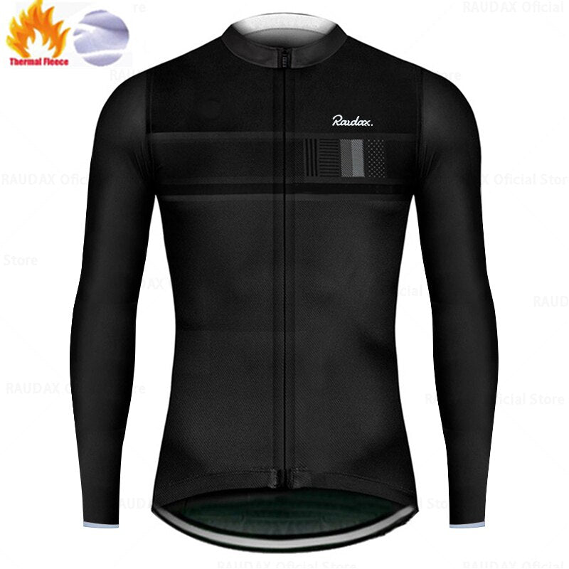 Men Winter Jackets 2023 Team Raudax Winter Cycling Clothing MTB Long Sleeve Cycling Jerseys Ropa Ciclismo Triathlon Cycling Kits