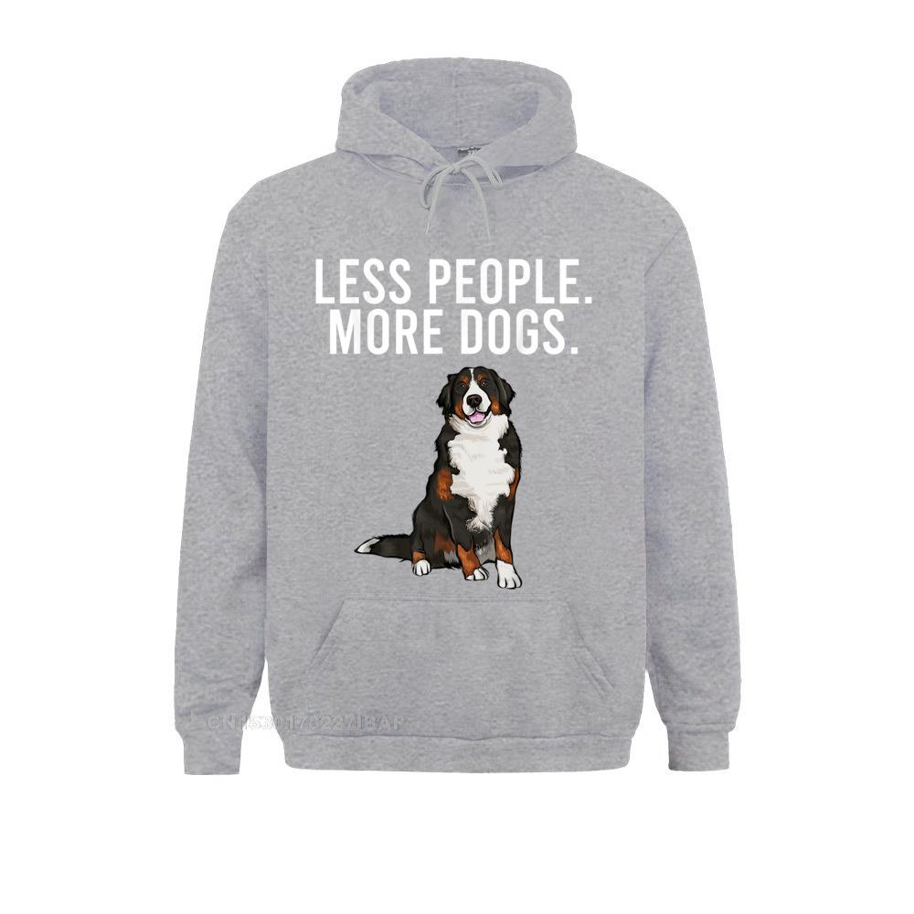 Less People More Dogs Bernese Mountain Dog Funny Introvert Hooded Pullover For Boys Design Hoodies Newest Outdoor Clothes