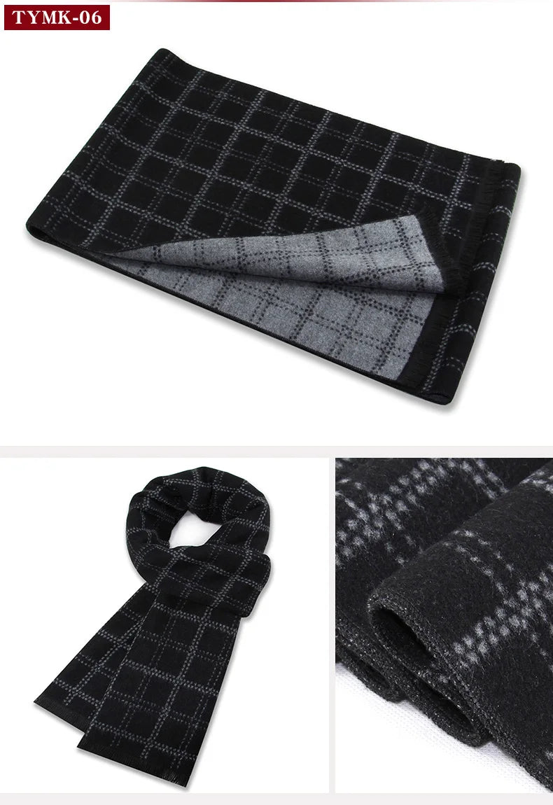 Winter Kaschmir Schal für Männer Plaid Farbe warme Pashmina Schal Kopf Wickel Quaste Schals gestrickt Männer Foulard Decke Farbe