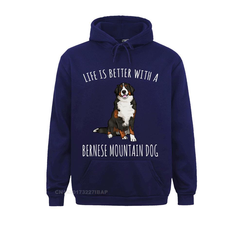 Life Is Better With A Bernese Mountain Dog Lover Hoodie Hoodies Clothes Oversized Hip Hop Long Sleeve Women Sweatshirts Geek