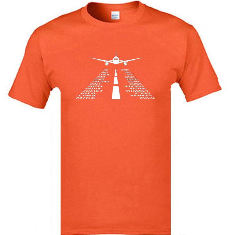 Airplane Phonetic Alphabet Pilot Cessna Tshirts Father Larger Size Pure Cotton Men T Shirt Camisa Wholesale Casual Tee-Shirt Man