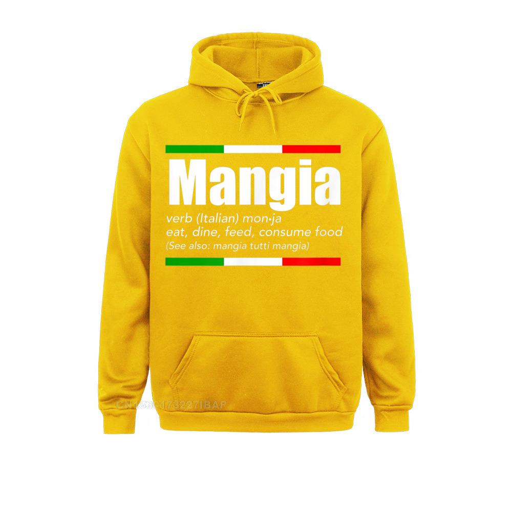 Mangia Italian Slang Funny Sayings TShirt Italy Humor Shirt Sweatshirts Fashionable Cool Women&#39;s Hoodies Hip Hop Sportswears