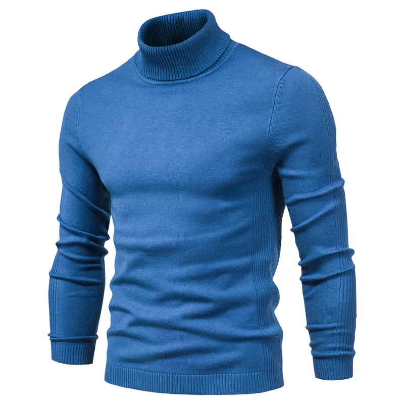 Neue Qualität Winter Herren-Pullover Casual Rollkragen Dicken Pullover Einfarbig Warme Slim Fit Rollkragen Pullover Pullover Männer