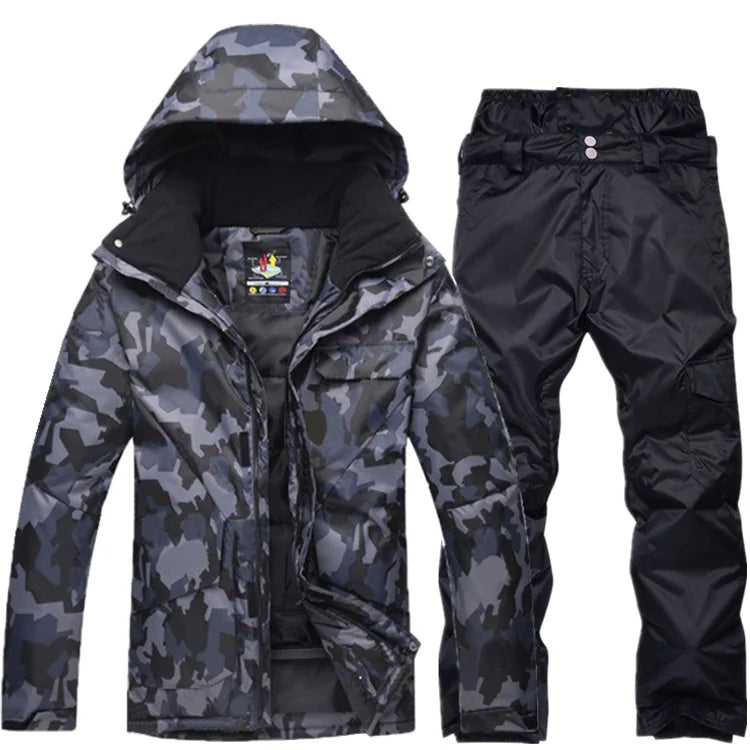 Neue Herren Camouflage Ski Anzug Wasserdicht Atmungsaktiv Snowboard Jacke Winter Schnee Hosen Anzüge Männlichen Skifahren und Snowboarden Sets