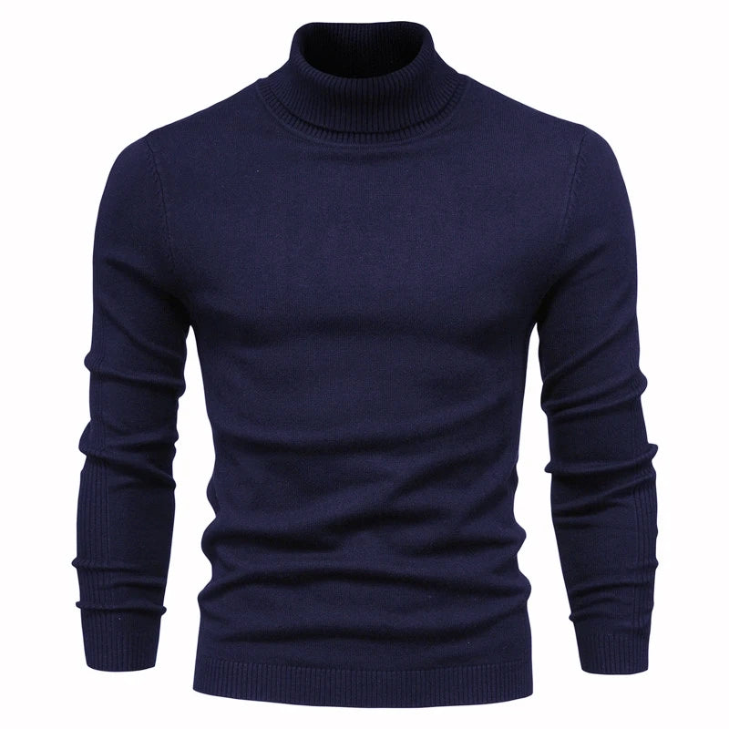 Neue Qualität Winter Herren-Pullover Casual Rollkragen Dicken Pullover Einfarbig Warme Slim Fit Rollkragen Pullover Pullover Männer