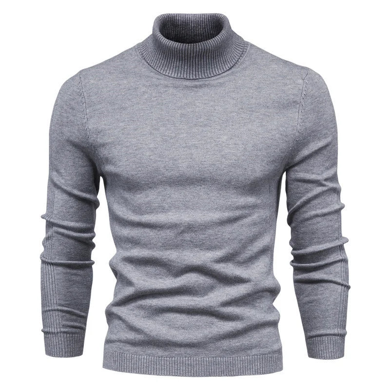 Neue Qualität Winter Herren-Pullover Casual Rollkragen Dicken Pullover Einfarbig Warme Slim Fit Rollkragen Pullover Pullover Männer