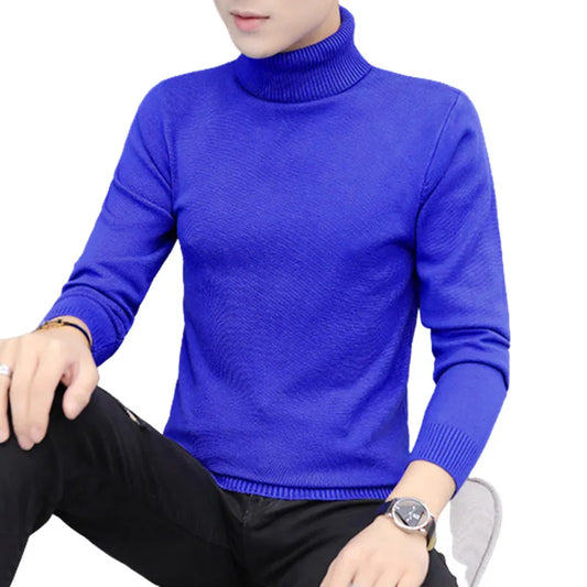 Männer Rollkragen Pullover Fashion Slim Fit Pullover Mens Solide Strick Rollkragen Pullover Lässige Warm Pullover Pullover Männer