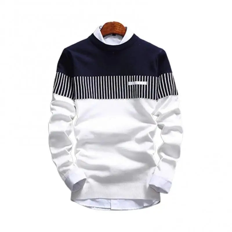 Neue Herbst pullover Männer Mode Streifen kausale Strick pullover Pullover Herren Slim Fit o Hals Strickwaren Herren Marken kleidung