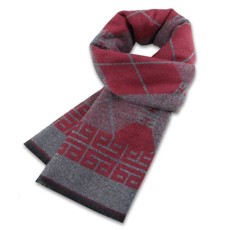 Luxus Marke männer Winter Plaid Schal warme frauen Kaschmir schals Schals Casual Quaste Schals Mann Business schal pashmina