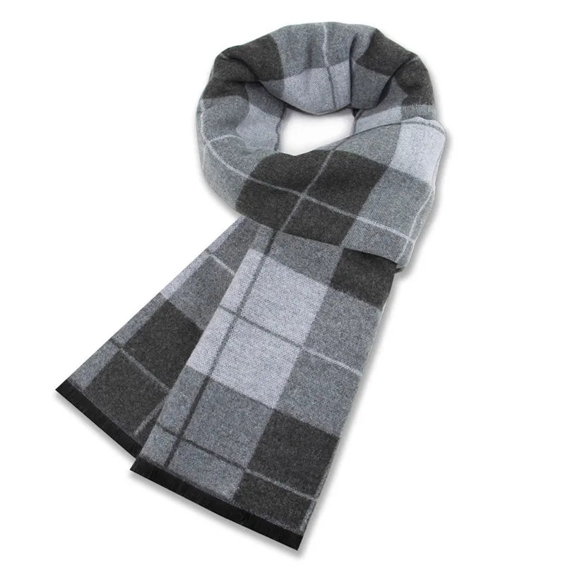 Winter Kaschmir Schal für Männer Plaid Farbe warme Pashmina Schal Kopf Wickel Quaste Schals gestrickt Männer Foulard Decke Farbe