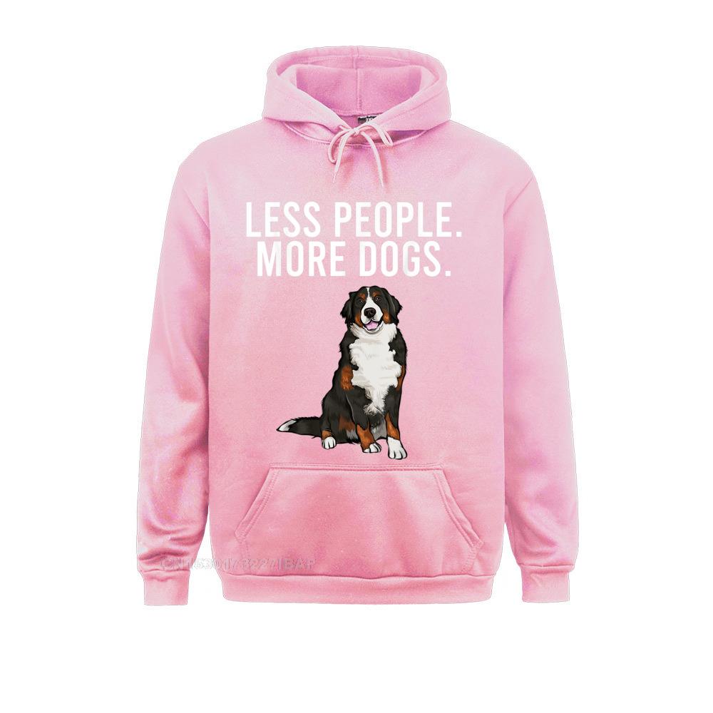 Less People More Dogs Bernese Mountain Dog Funny Introvert Hooded Pullover For Boys Design Hoodies Newest Outdoor Clothes