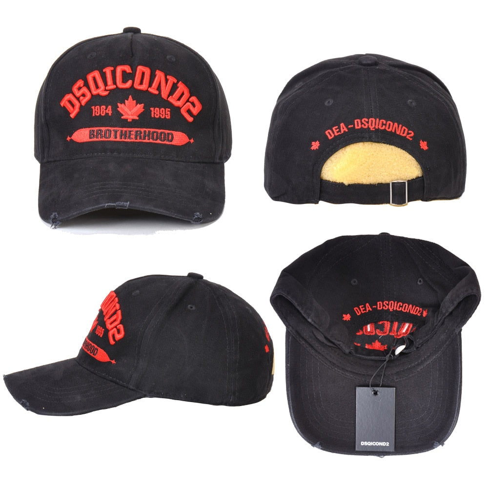 DSQICOND2 Brand 2019 Baseball Cap Men Women Hat Black Embroidery DSQ2 letters Casual Cap Hip Hop Cap Snapback Caps Bone Dad Hat
