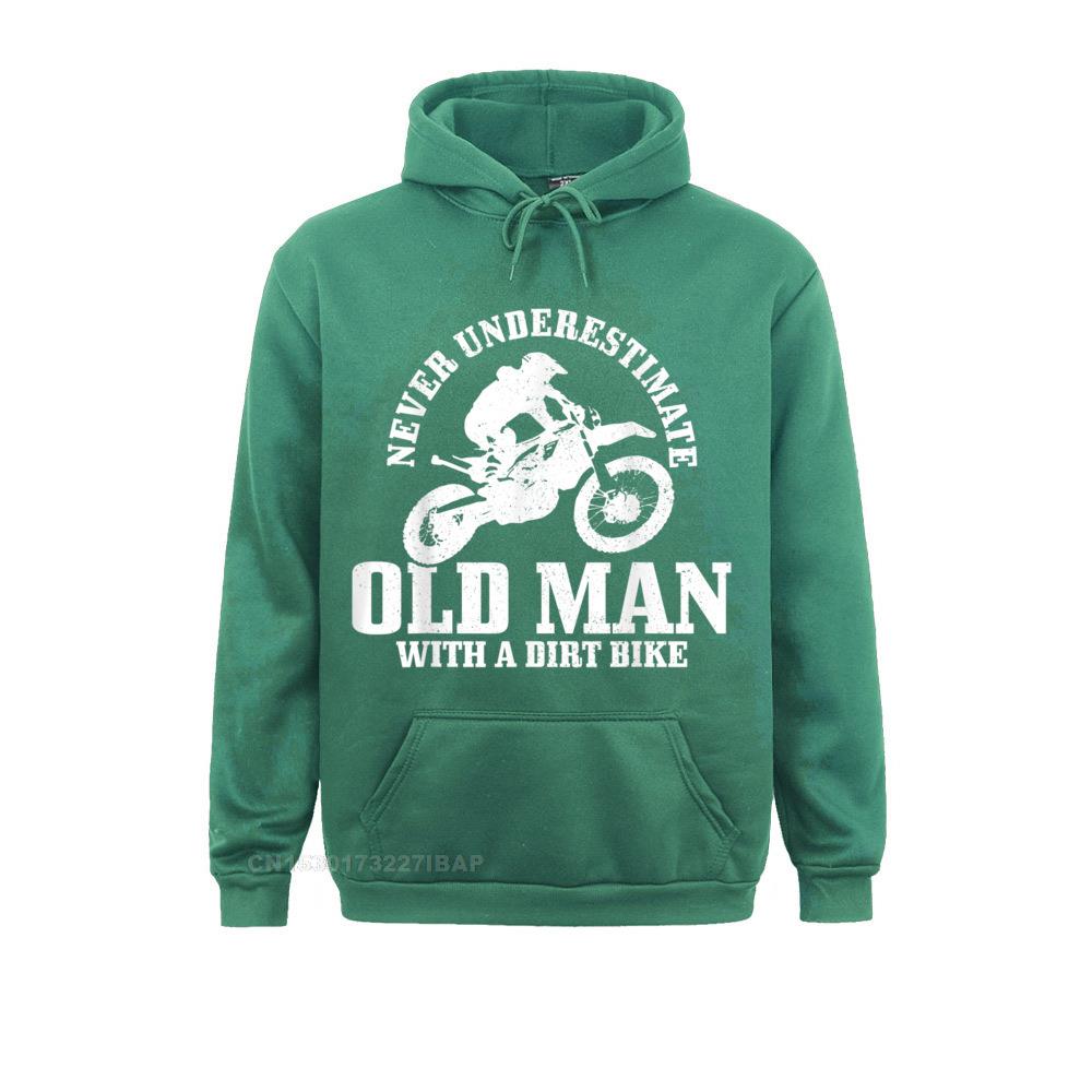 Mens Never Underestimate An Old Man With Bike Motocross Student Hoodies Family Summer Autumn Sweatshirts 3D Printed Graphic