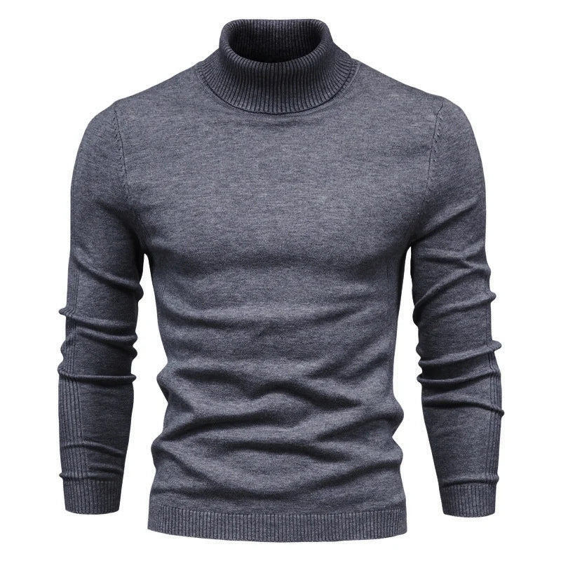 Neue Qualität Winter Herren-Pullover Casual Rollkragen Dicken Pullover Einfarbig Warme Slim Fit Rollkragen Pullover Pullover Männer