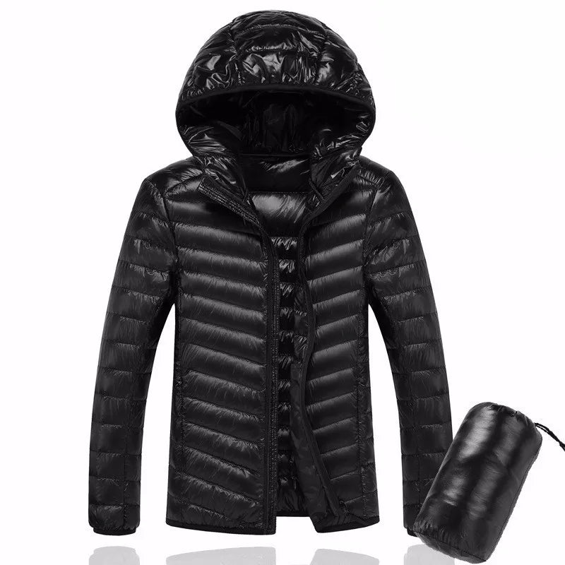 Männlicher Daunen mantel hoher Qualität Komfort lässig Mode atmungsaktiv einfarbig halten warm weiße Ente Herren Daunen jacke plus Größe M-5XL