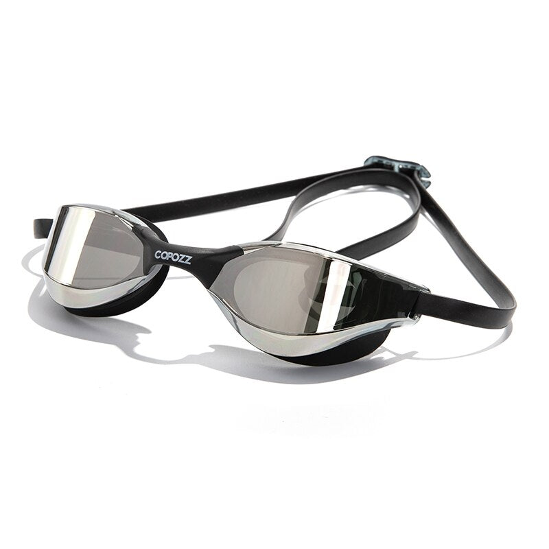 COPOZZ Professional Waterproof Plating Clear Double Anti-fog Swim Glasses Anti-UV Men Women eyewear swimming goggles with case