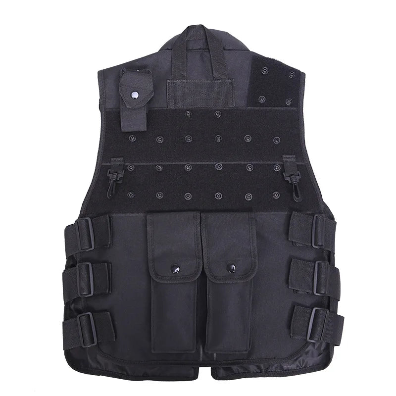 Military SWAT Tactical Vest Unisex Black POLICE Vest High Quality CS Paintball Molle Protective Combat Vest Police Equipment AK1