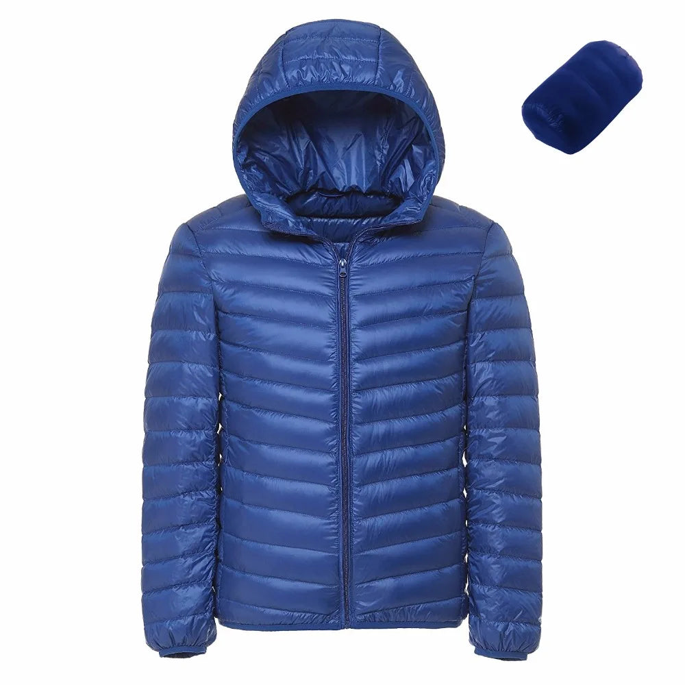 Männlicher Daunen mantel hoher Qualität Komfort lässig Mode atmungsaktiv einfarbig halten warm weiße Ente Herren Daunen jacke plus Größe M-5XL