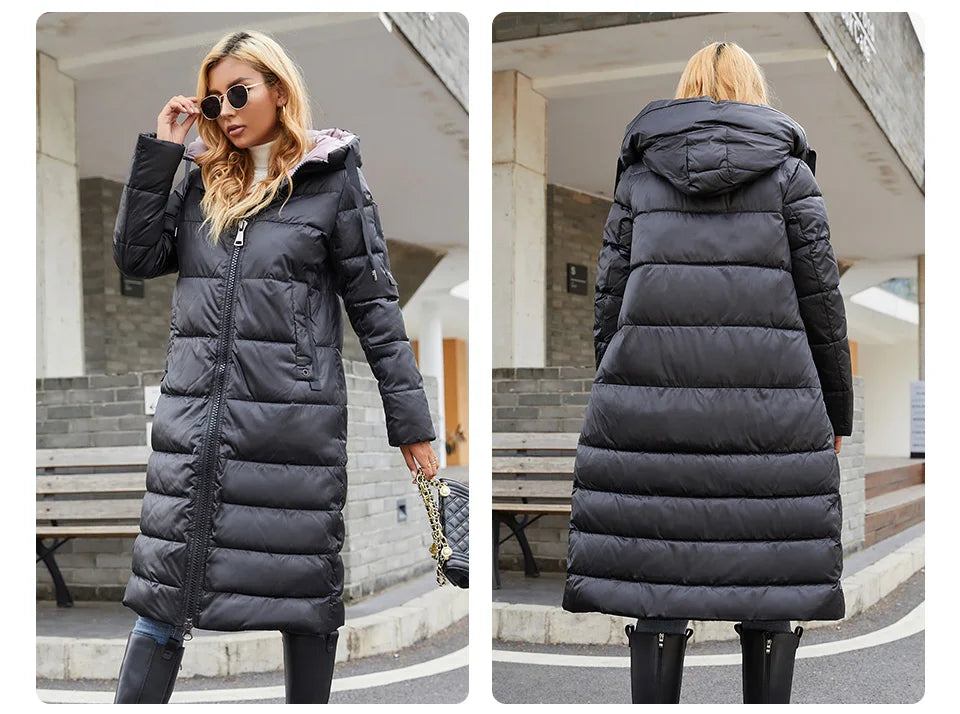 GASMAN Neue 2022 unten jacke weibliche Mode lange Designer frauen winter parka Marke Kontras warme outwear frauen mantel 21792