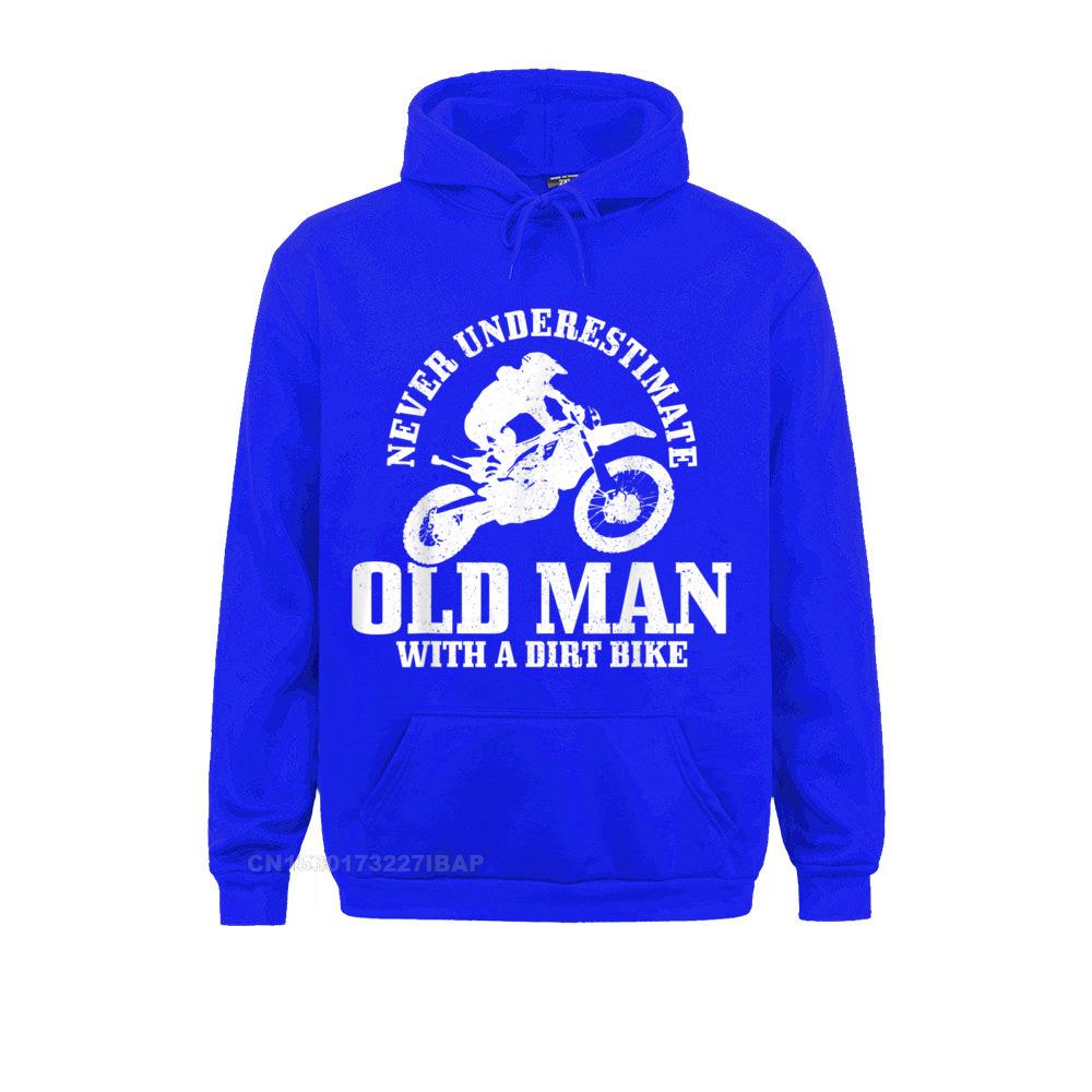 Mens Never Underestimate An Old Man With Bike Motocross Student Hoodies Family Summer Autumn Sweatshirts 3D Printed Graphic