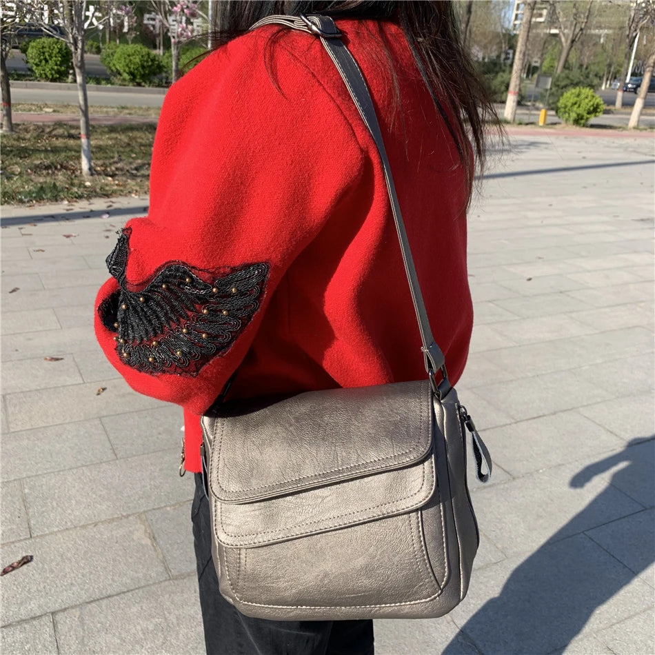 Marke Qualität Weiche Leder Sac Luxus Handtaschen Frauen Taschen Designer Weibliche Schulter Messenger Tasche Mutter Taschen Für Frauen 2022