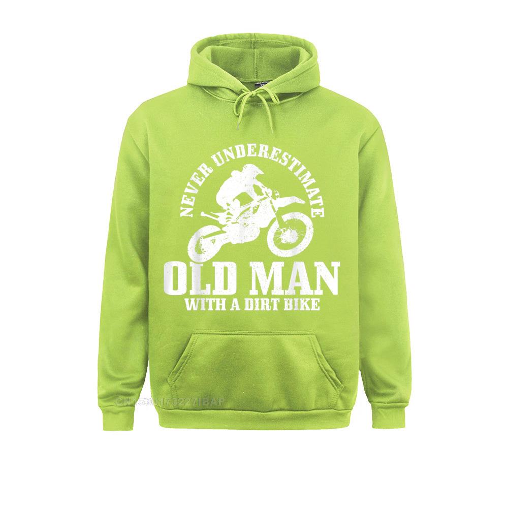 Mens Never Underestimate An Old Man With Bike Motocross Student Hoodies Family Summer Autumn Sweatshirts 3D Printed Graphic