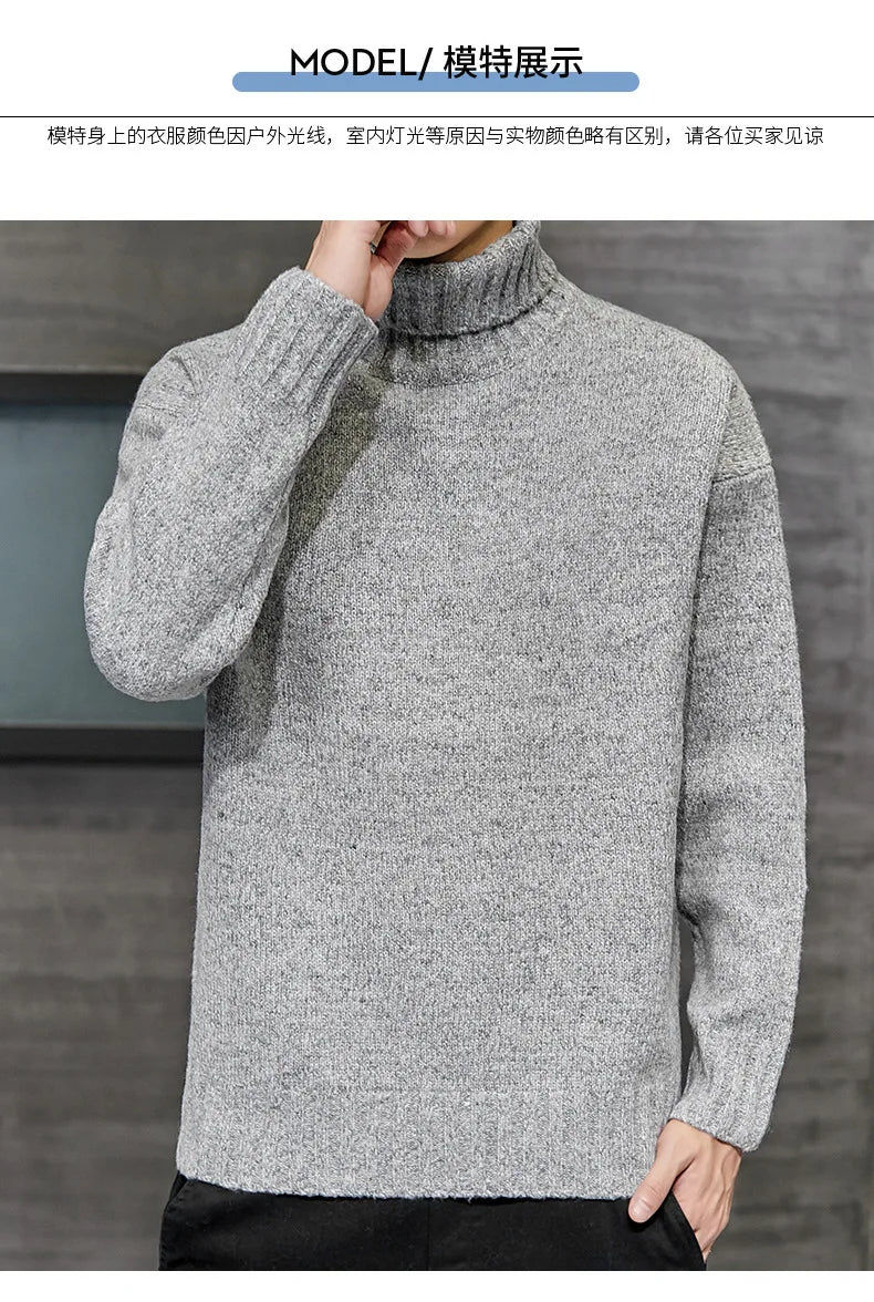 Rollkragen Männer Pullover Herren Stricken Pullover Pullover Männlichen Gestrickte Bodenbildung Shirt Herren Jumper Winter Kleidung für Mann Schildkröte Hals